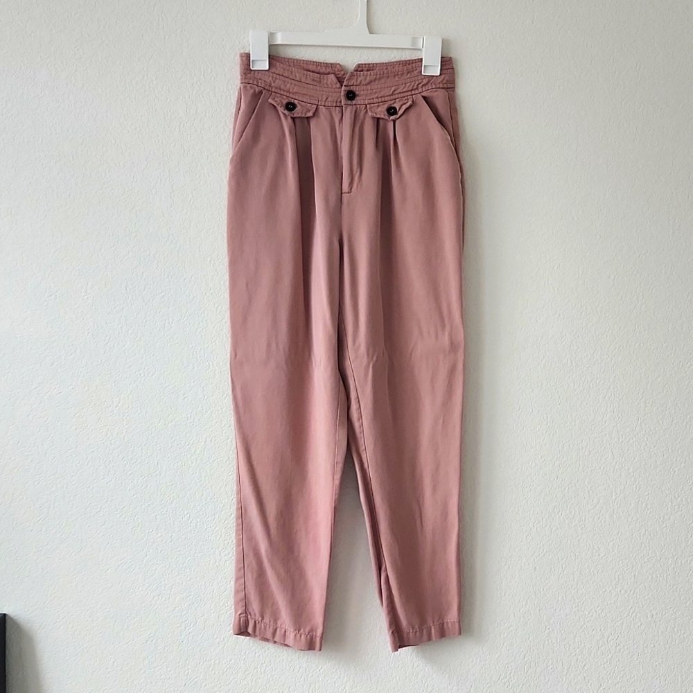 Anthropologie Greylin tencel pants trousers dusty pink high rise small